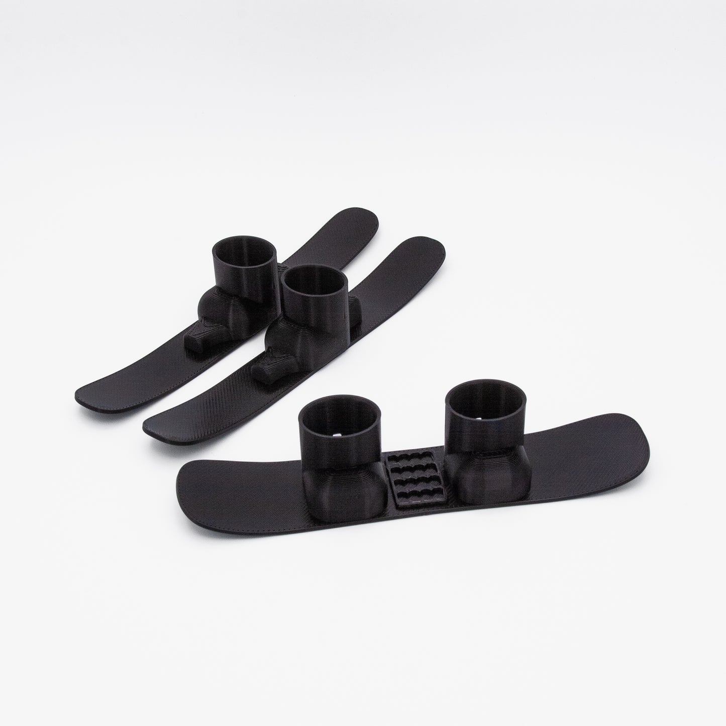 SlideofHand Finger Ski and snowboard black on white background