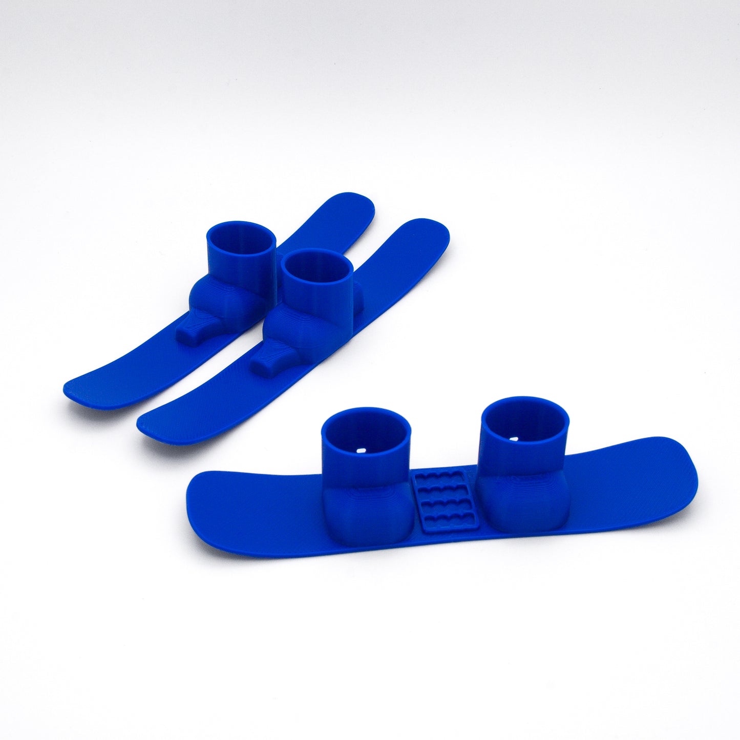 SlideofHand Finger Ski and snowboard blue on white background