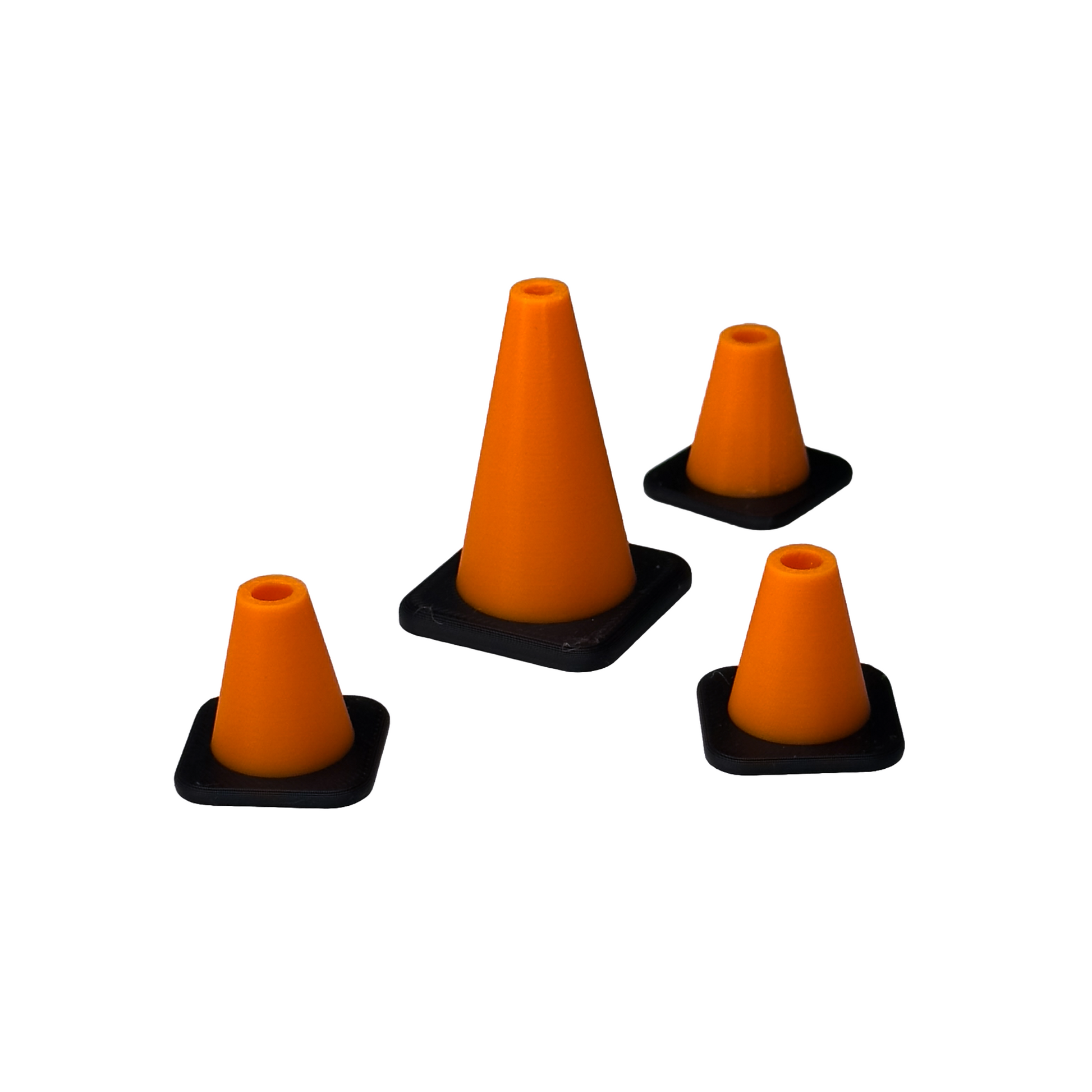 Slideofhand finger ski and snowboard cone accessory orange black white background