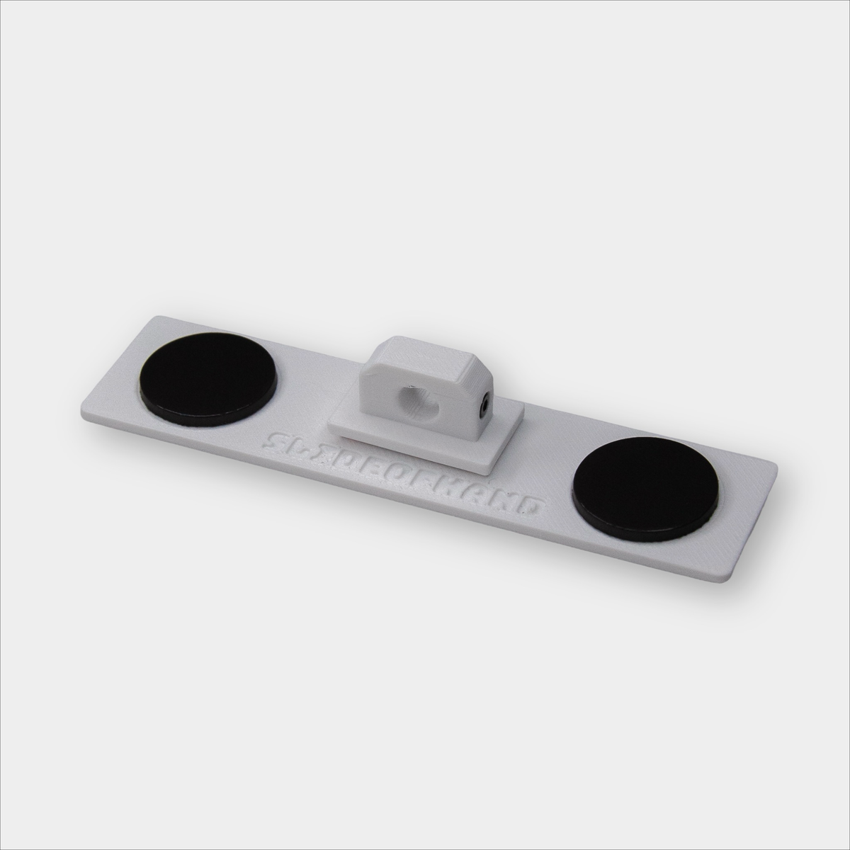 slideofhand ski area sign magnet backside showing post holder