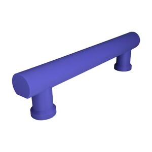 Slideofhand mini finger ski terrain park tube rail on white background