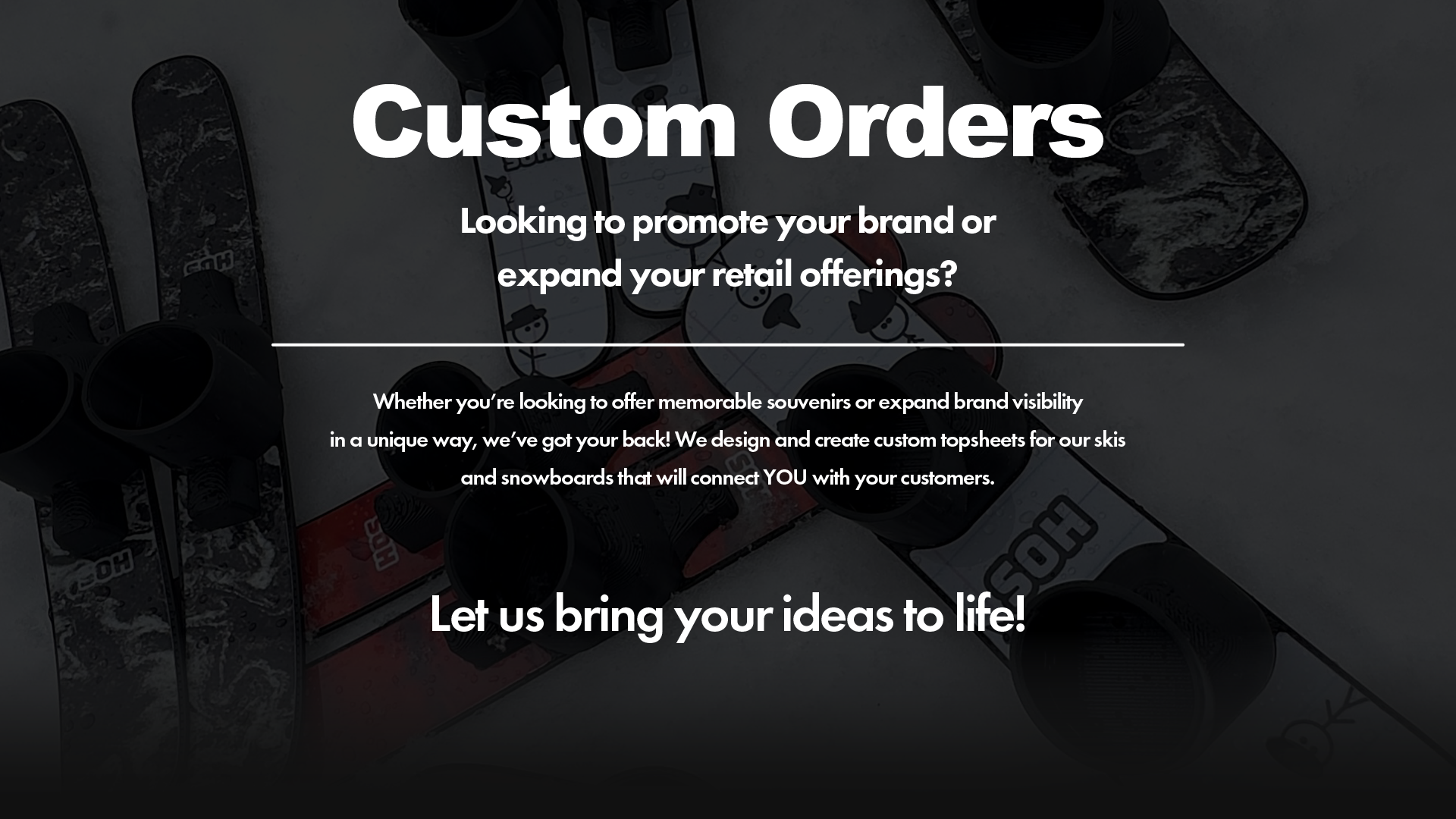 Custom Orders Information