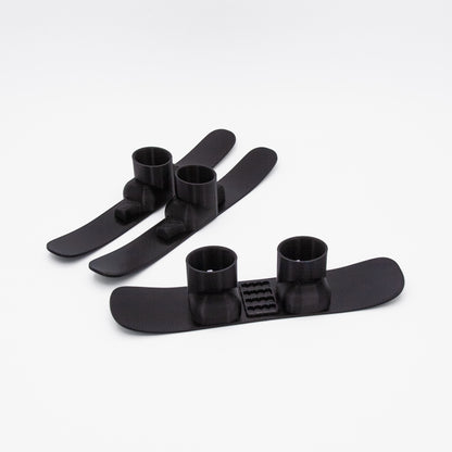 SlideofHand Finger Ski and snowboard black on white background
