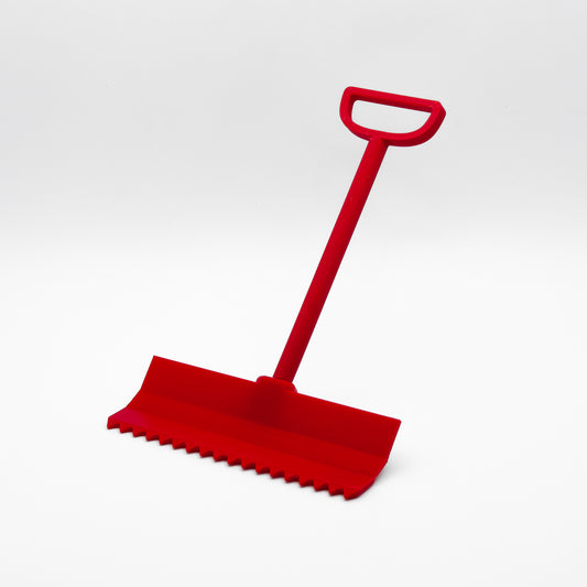 SlideofHand mini ski terrain park rake red on white background