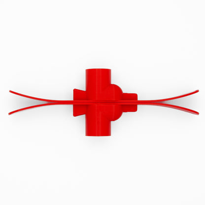 SlideofHand Finger Ski side profile showing bend of ski red white background