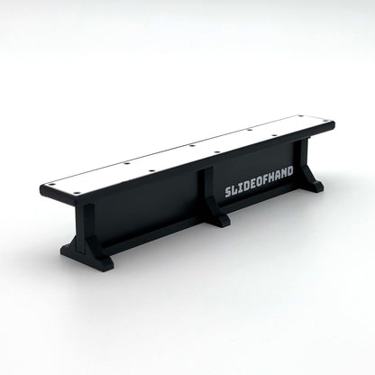 SlideofHand Finger Ski and Snowboard Box rail black with white background