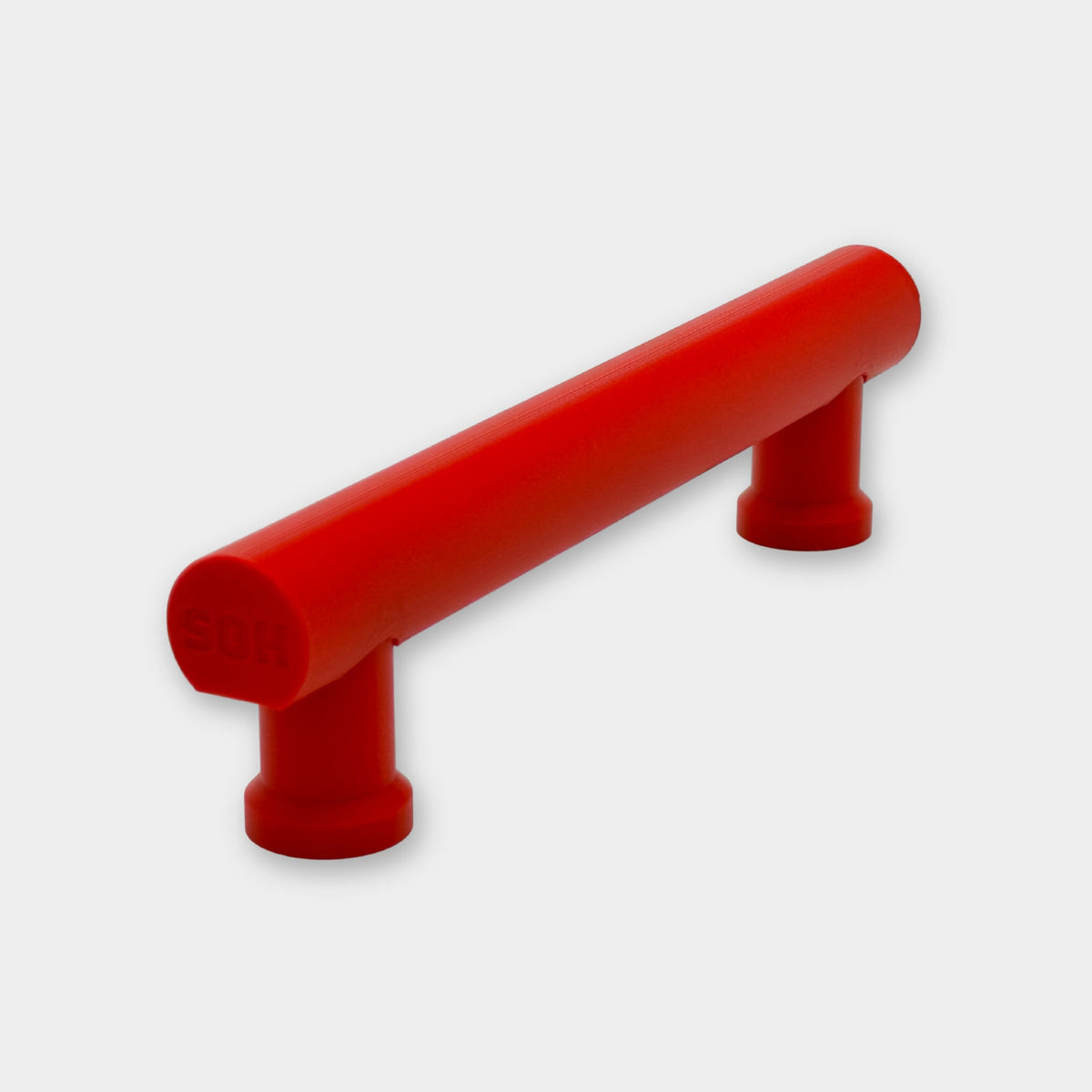 Slideofhand mini finger ski terrain park tube rail on white background