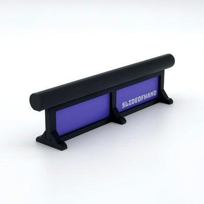 SlideofHand Finger Ski and Snowboard tube rail purple with white background